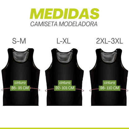 Camiseta Modeladora Efecto Sauna Elimina Barriga + Regalo